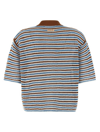 Свитер, кардиган MARNI Striped crochet cardigan (CDMD0446EQUFCB35CRM30) #