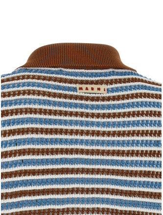 Свитер, кардиган MARNI Striped crochet cardigan (CDMD0446EQUFCB35CRM30) #