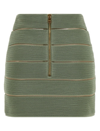 Макси BALMAIN V-shaped waist skirt (GF0LBB48KJ757EU) #