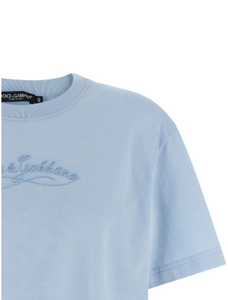 Футболка DOLCE & GABBANA Chain embroidery t-shirt (F8V42ZGDDL1B1581) #