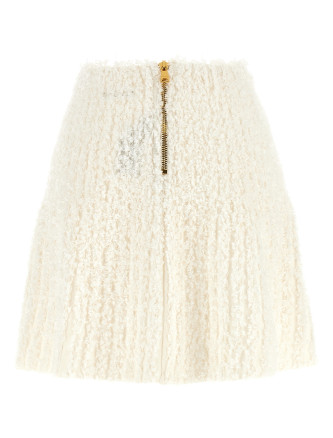 Макси BALMAIN Plumetis tweed skirt (GF0LBB49KJ890KA) #