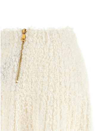 Макси BALMAIN Plumetis tweed skirt (GF0LBB49KJ890KA) #