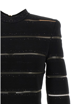 Мини BALMAIN Bodycon dress (GF0R8955KJ84EAD) #