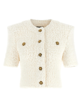 Свитер, кардиган BALMAIN Cardigan tweed plumetis
