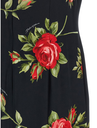 Миди DOLCE & GABBANA 'Bouquet Rose' (F6GASTFSICDHN5ZN) #