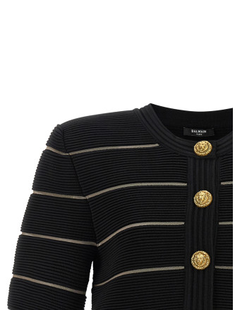 Свитер, кардиган BALMAIN Cropped cardigan (GF0KL285KJ750PA) #