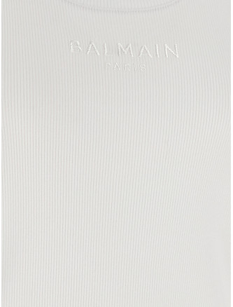 Повседневный топ BALMAIN Logo embroidery tank top (GF0EB075BD10GDI) #