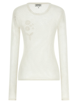 Свитер, кардиган GANNI Pointelle cotton sweater (A1070231135) #