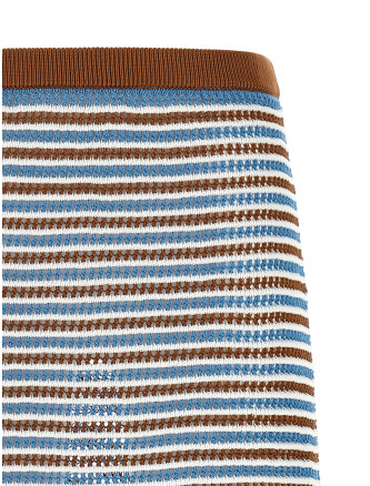 Миди MARNI Striped crochet skirt (GOMD0128Q0UFCB35CRM30) #
