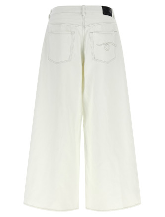 Джинсы R13 'Nico Wrap' (R13WD219D451BWORNWHITETWILL) #