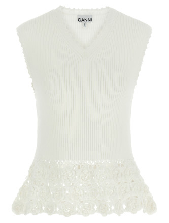 Жилет GANNI 'Cotton Crochet'
