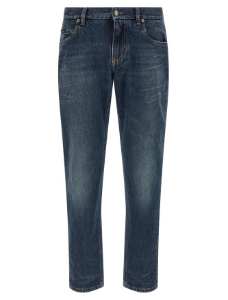 Джинсы DOLCE & GABBANA Logo embroidery jeans