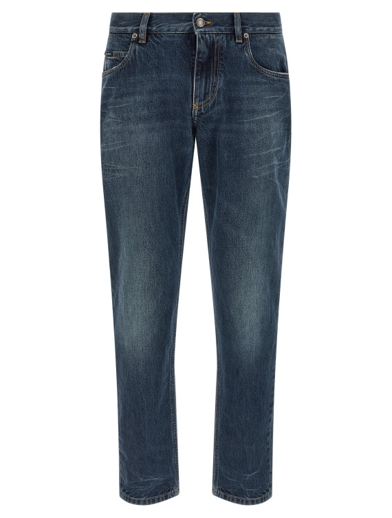 Джинсы DOLCE & GABBANA Logo embroidery jeans (GYJCCZG8OK9S9001) #1