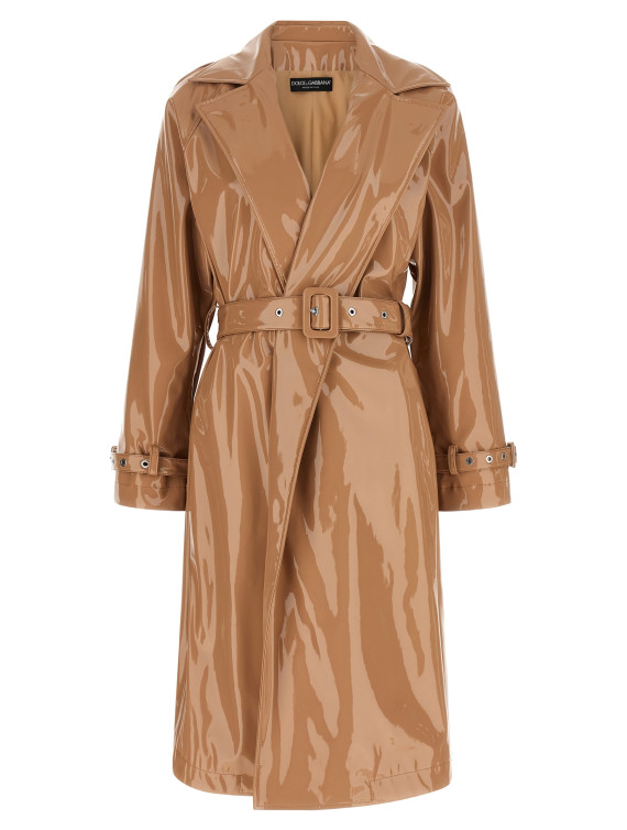 Пальто, тренч DOLCE & GABBANA Vinyl trench coat (F0W3WTFUSW7M0179) #1