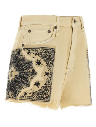 Бермуды, шорты R13 'X-BF' (R13WD191D446BECRUBANDANAAPPLIQUE) #