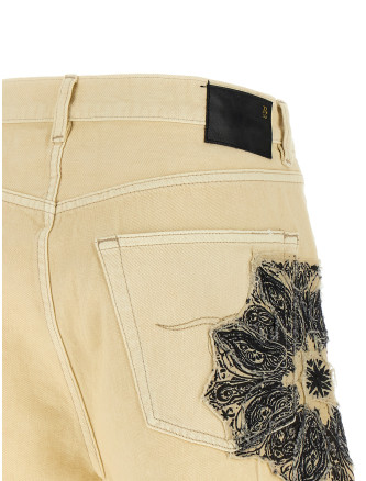 Бермуды, шорты R13 'X-BF' (R13WD191D446BECRUBANDANAAPPLIQUE) #