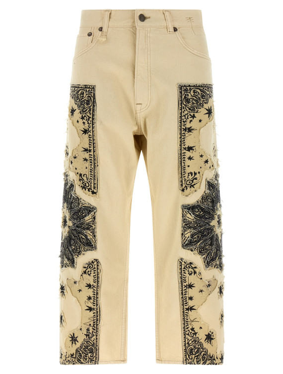 Джинсы R13 'X-BF' (R13WD211D495BECRUBANDANAAPPLIQUE) #1