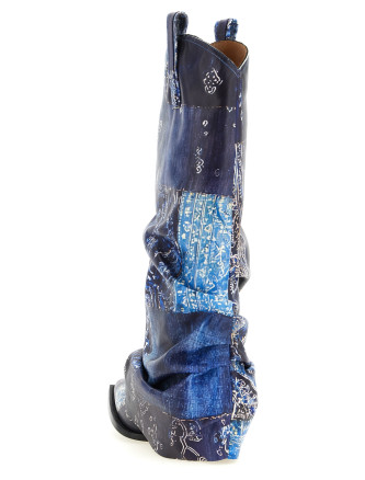 Техасские ботинки R13 'Mid Cowboy' (R13S0107S261ABLUEBANDANA) #