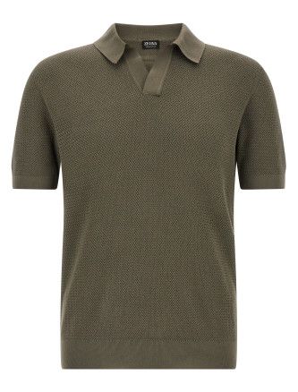 Поло ZEGNA Premium cotton polo shirt