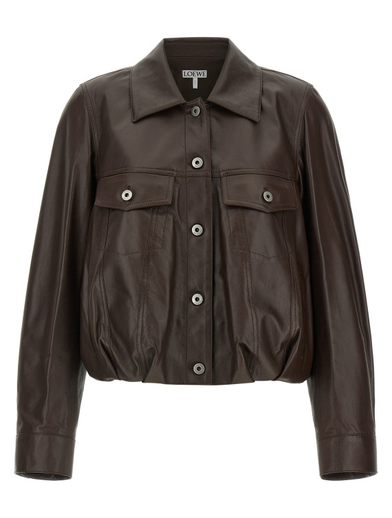 Кожаная куртка LOEWE Balloon cropped jacket (S540Y34L963110) #1