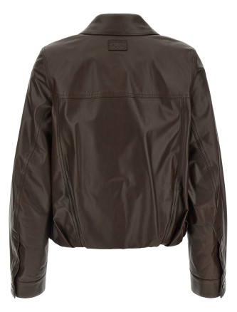 Кожаная куртка LOEWE Balloon cropped jacket (S540Y34L963110) #
