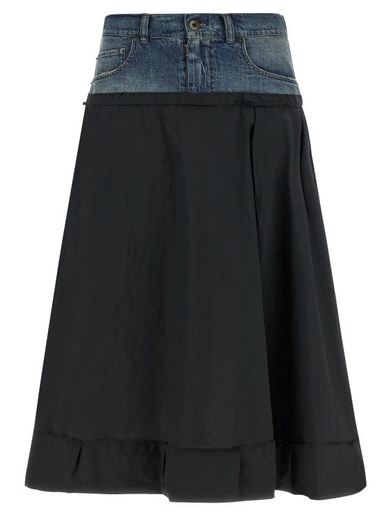 Миди MAISON MARGIELA Denim insert skirt (S51ME0049MTN142900) #1