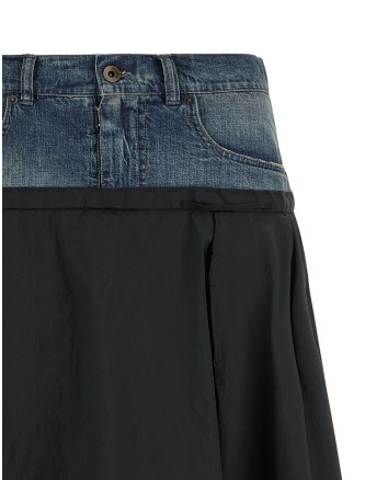 Миди MAISON MARGIELA Denim insert skirt (S51ME0049MTN142900) #