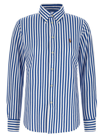 Рубашка, блузка POLO RALPH LAUREN Oxford knit striped shirt
