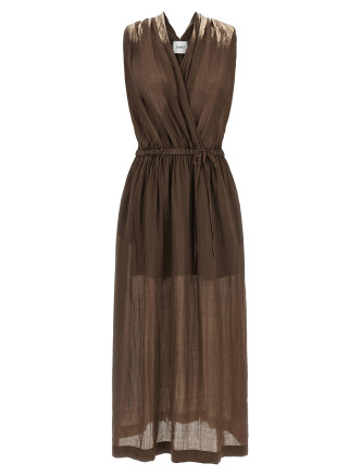 Макси NUDE Linen blend dress