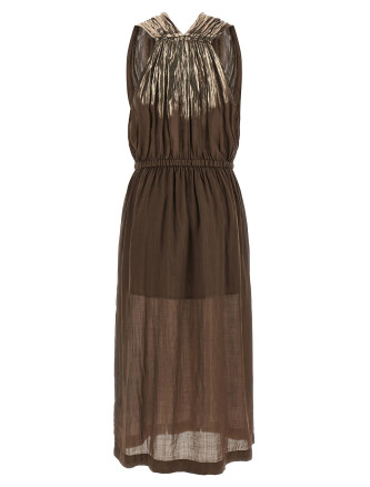 Макси NUDE Linen blend dress (1103E2642708) #
