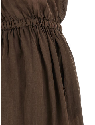 Макси NUDE Linen blend dress (1103E2642708) #