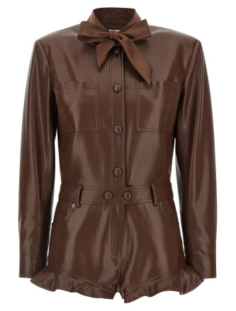 Комбинезон SELF PORTRAIT Leather effect jumpsuit