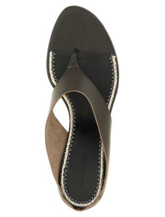 Leather sandals (540526BROWN) #