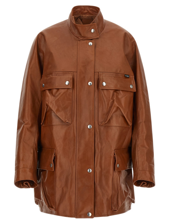 Кожаная куртка PRADA Antiqued leather caban (56A242SOOO180OF0134) #1