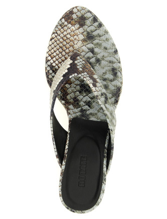 Босоножки на среднем каблуке ROTATE BIRGER CHRISTENSEN Snake leather mules (11610130933093) #