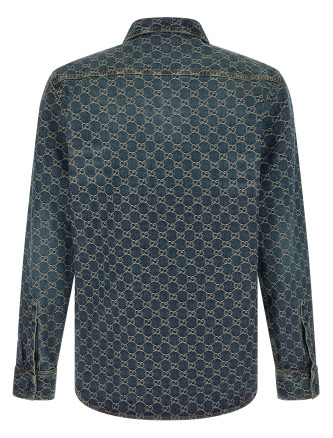 Рубашка, блузка GUCCI GG jacquard shirt (864821XDDF34011) #