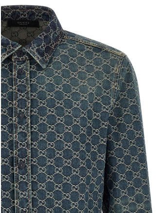 Рубашка, блузка GUCCI GG jacquard shirt (864821XDDF34011) #