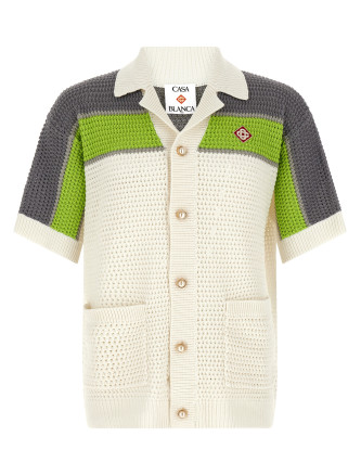 Рубашка, блузка CASABLANCA 'Stripe Crochet'