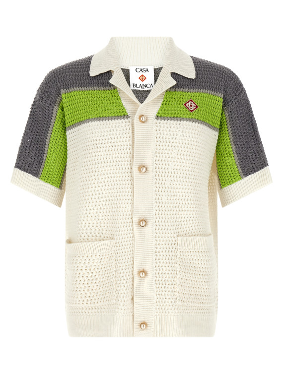 Рубашка, блузка CASABLANCA 'Stripe Crochet' (MSP26KW120701) #1