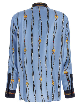 Рубашка, блузка GUCCI Lavallière collar shirt (856109ZAUK54061) #