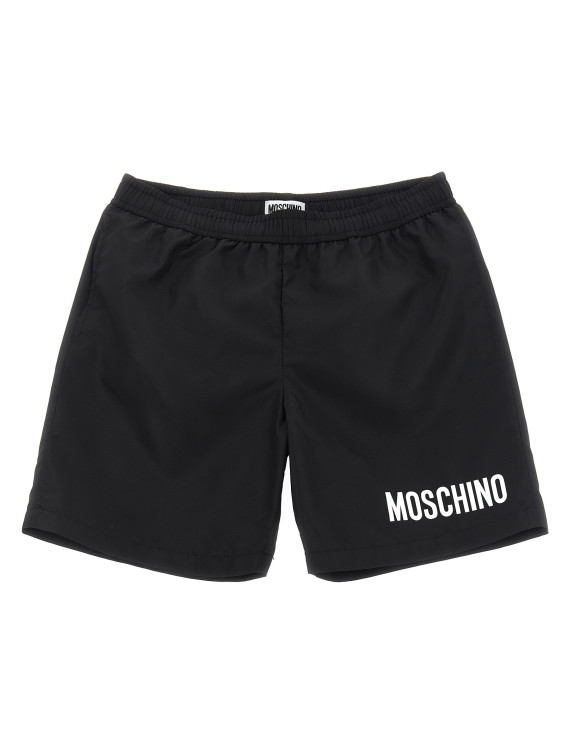 Пляжная одежда MOSCHINO KID TEEN Logo swimsuit (HUL01KLKA02NEROBLACK) #1