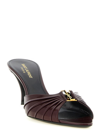 Босоножки на среднем каблуке SAINT LAURENT 'Babylone' (861121AAEHF6629) #