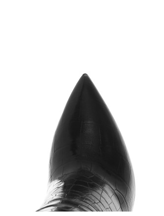 Ботинки, ботильоны PARIS TEXAS Crocodile print boots (PX133XCOCOCARBONE) #