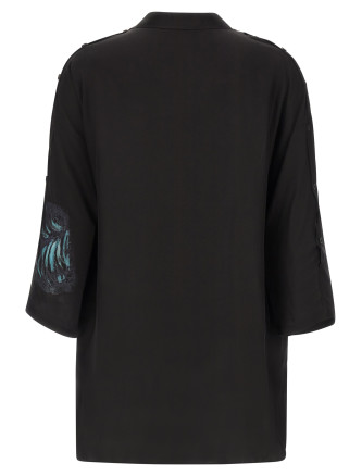 Рубашка, блузка YOHJI YAMAMOTO Silk shirt (HKB64448BLACK1) #