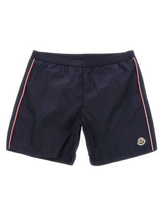 Пляжная одежда MONCLER ENFANT Tricolor trim swimsuit