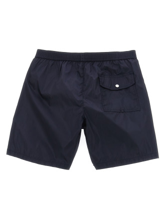 Пляжная одежда MONCLER ENFANT Tricolor trim swimsuit (L19542C0000553326742) #