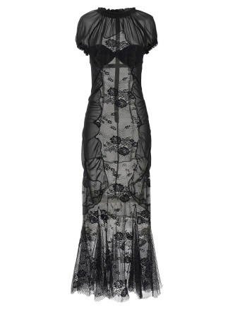 Миди THE ATTICO Lace tulle dress