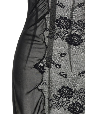 Миди THE ATTICO Lace tulle dress (260WCW00286100) #