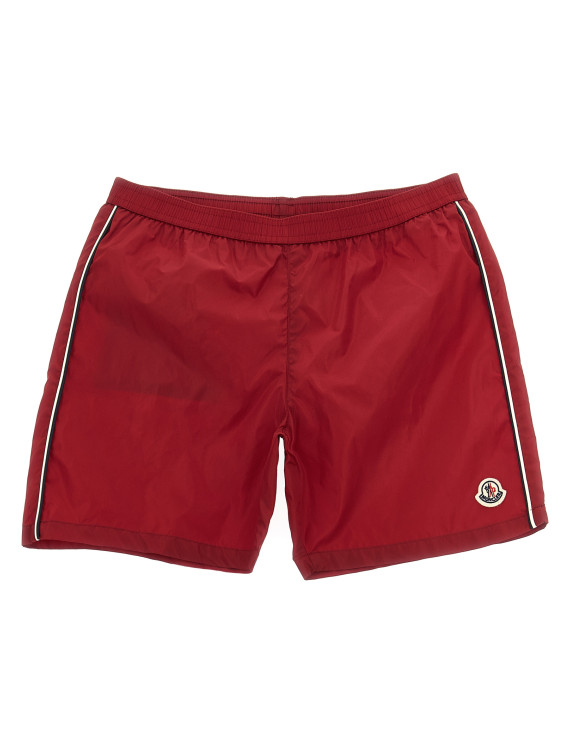 Пляжная одежда MONCLER ENFANT Tricolor trim swimsuit (L19542C0000553326439) #1