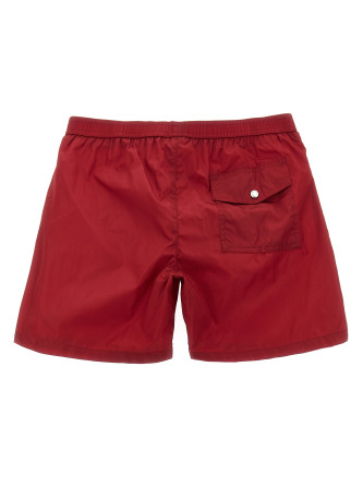 Пляжная одежда MONCLER ENFANT Tricolor trim swimsuit (L19542C0000553326439) #